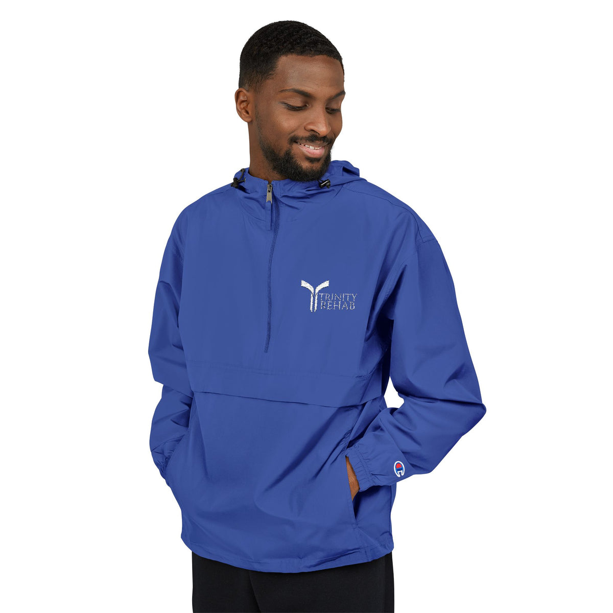 Packable Anorak Jacket – Lightweight Orange Windbreaker with Subtle Logo