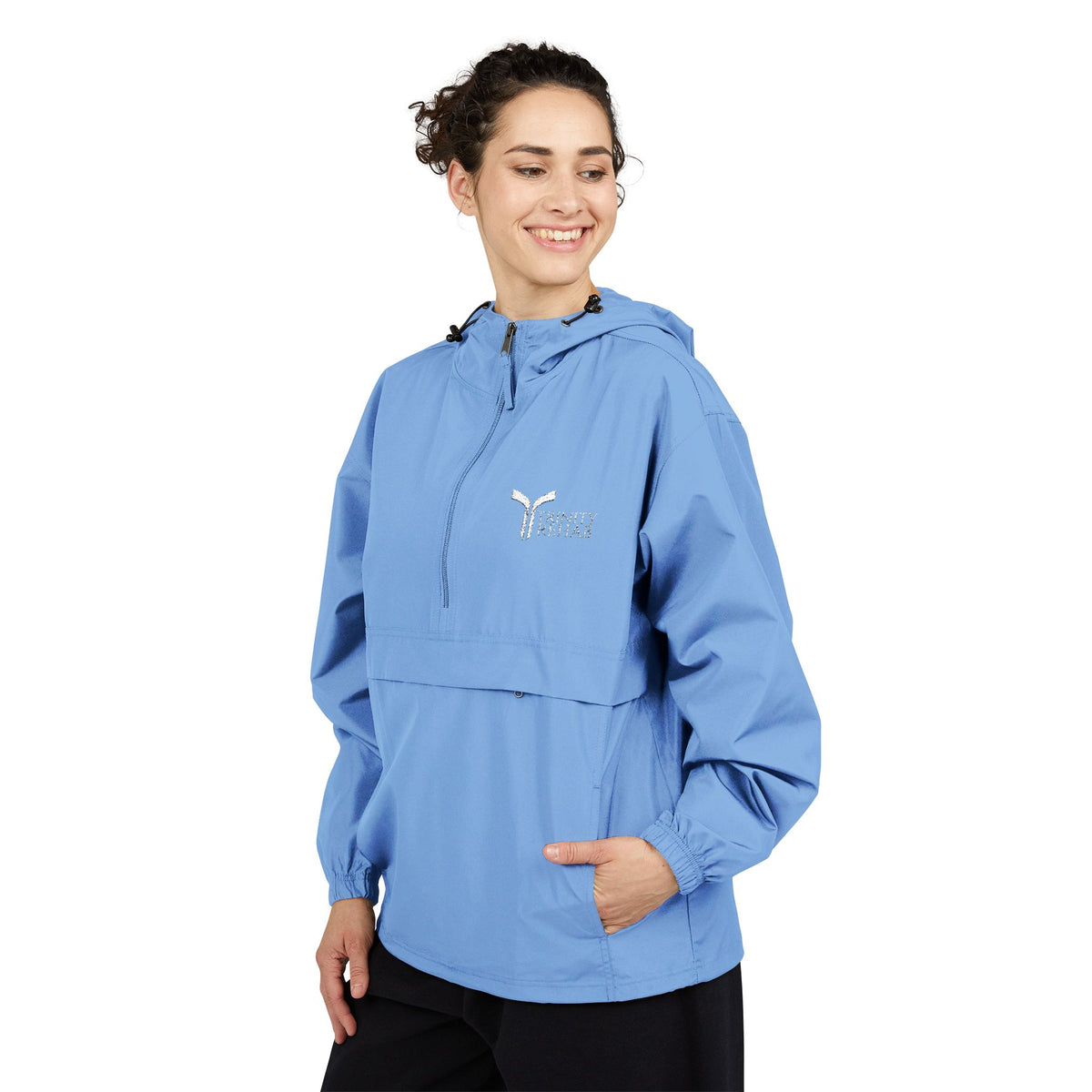Packable Anorak Jacket – Lightweight Orange Windbreaker with Subtle Logo