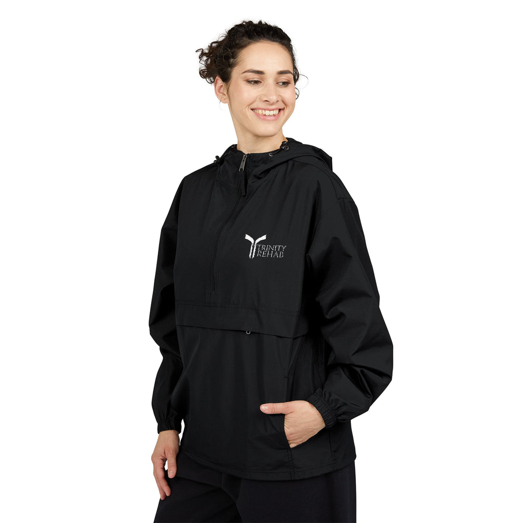 Packable Anorak Jacket – Lightweight Orange Windbreaker with Subtle Logo