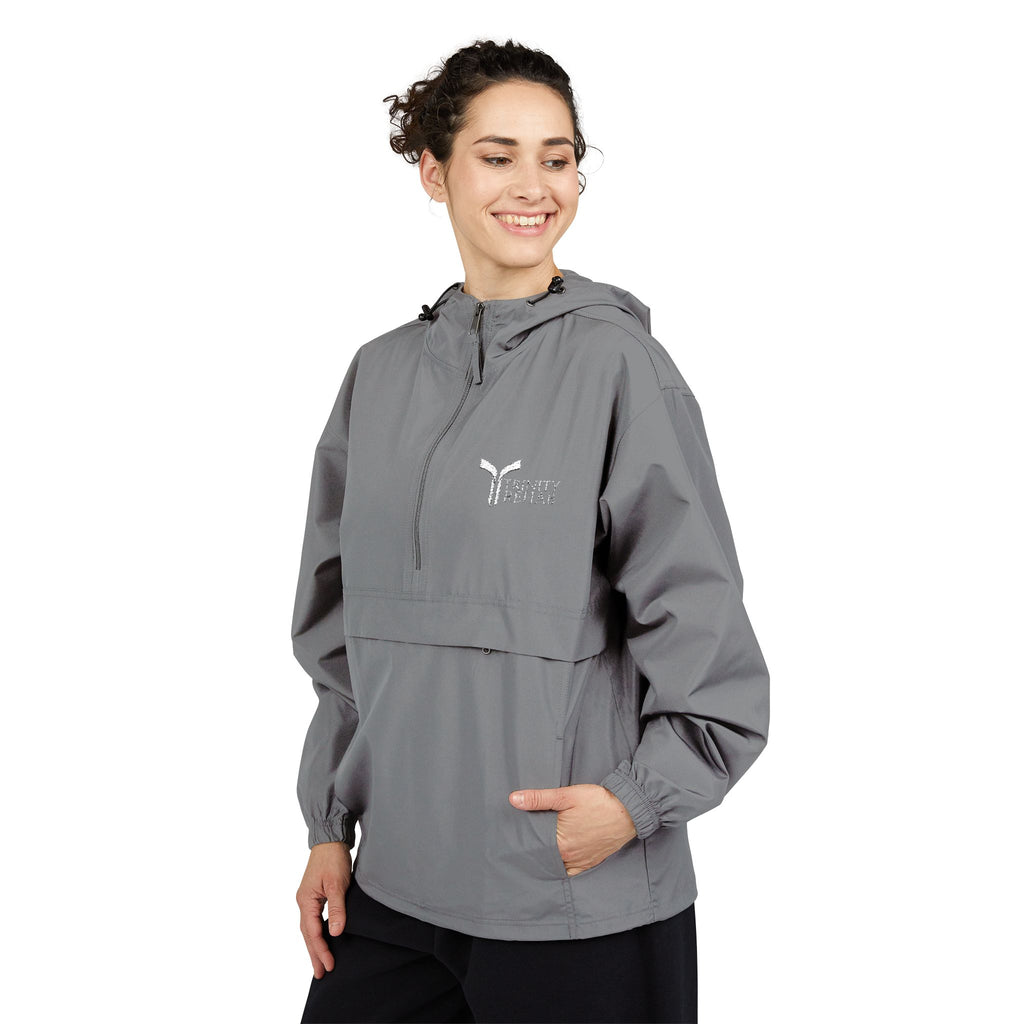Packable Anorak Jacket – Lightweight Orange Windbreaker with Subtle Logo