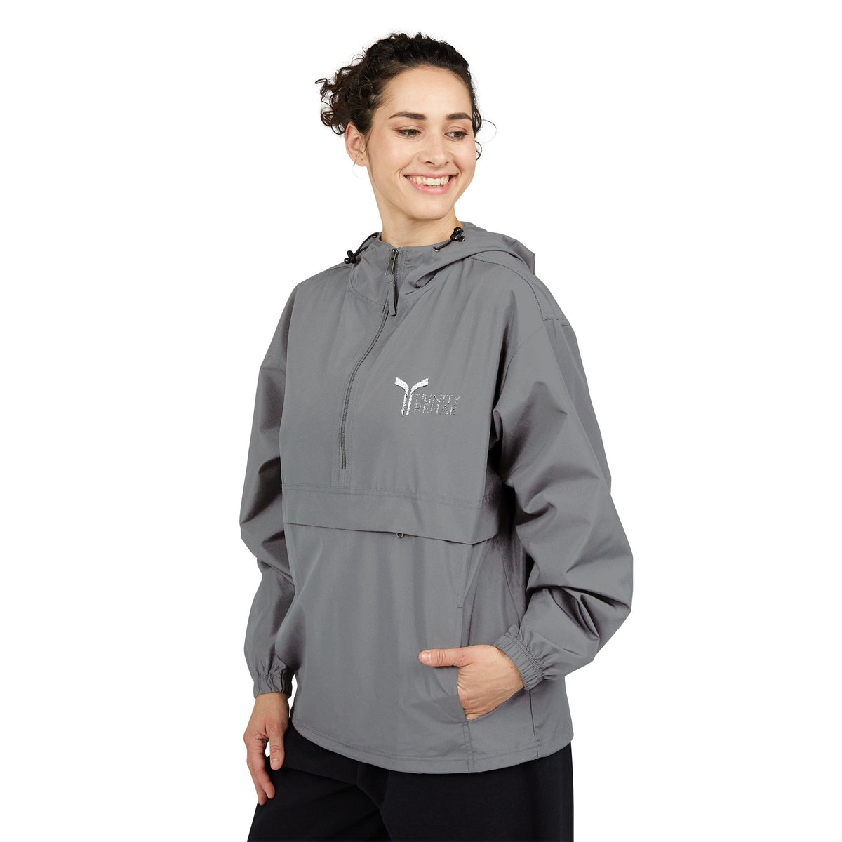 Packable Anorak Jacket – Lightweight Orange Windbreaker with Subtle Logo