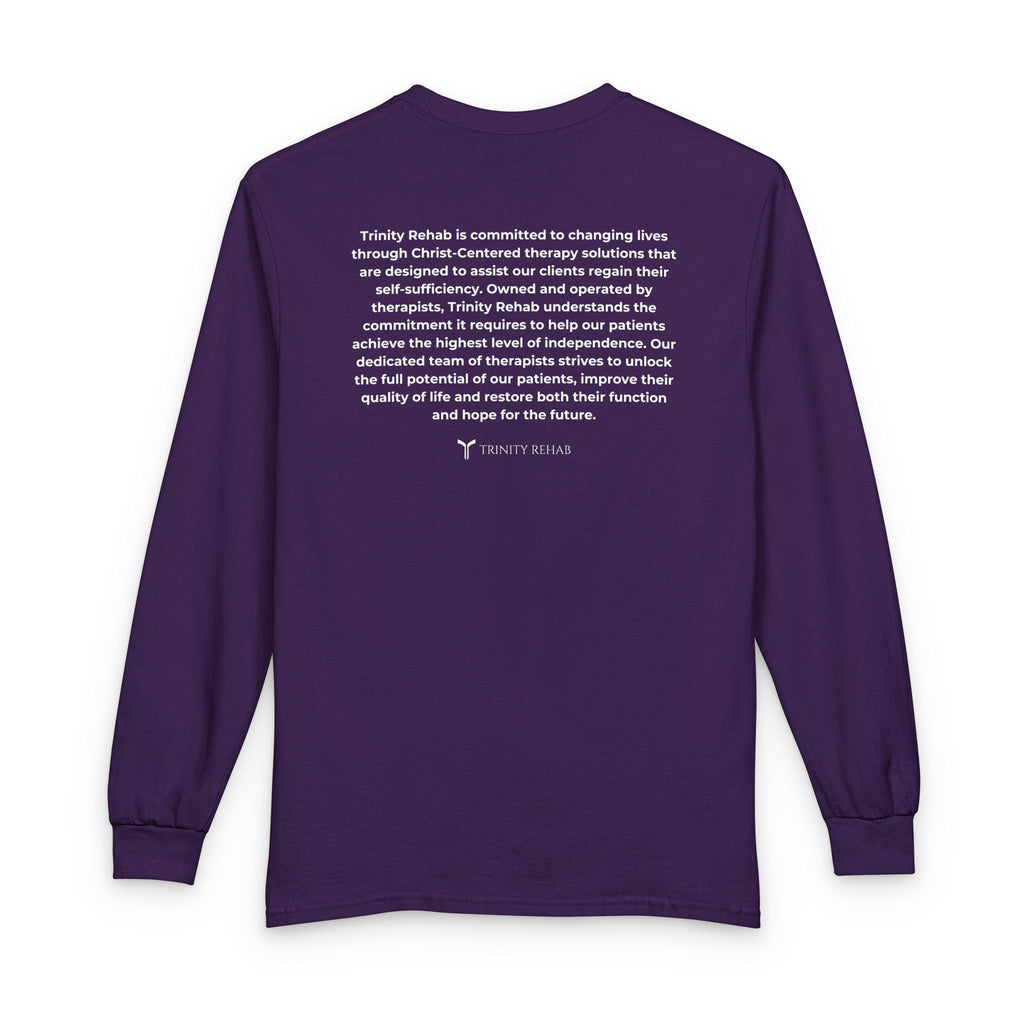 Trinity Rehab Long Sleeve T-Shirt — Logo & Mission Statement