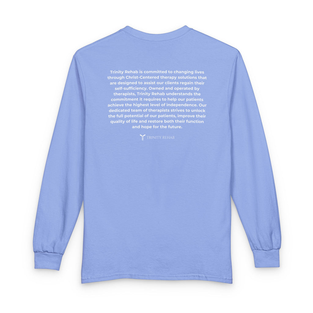 Trinity Rehab Long Sleeve T-Shirt — Logo & Mission Statement