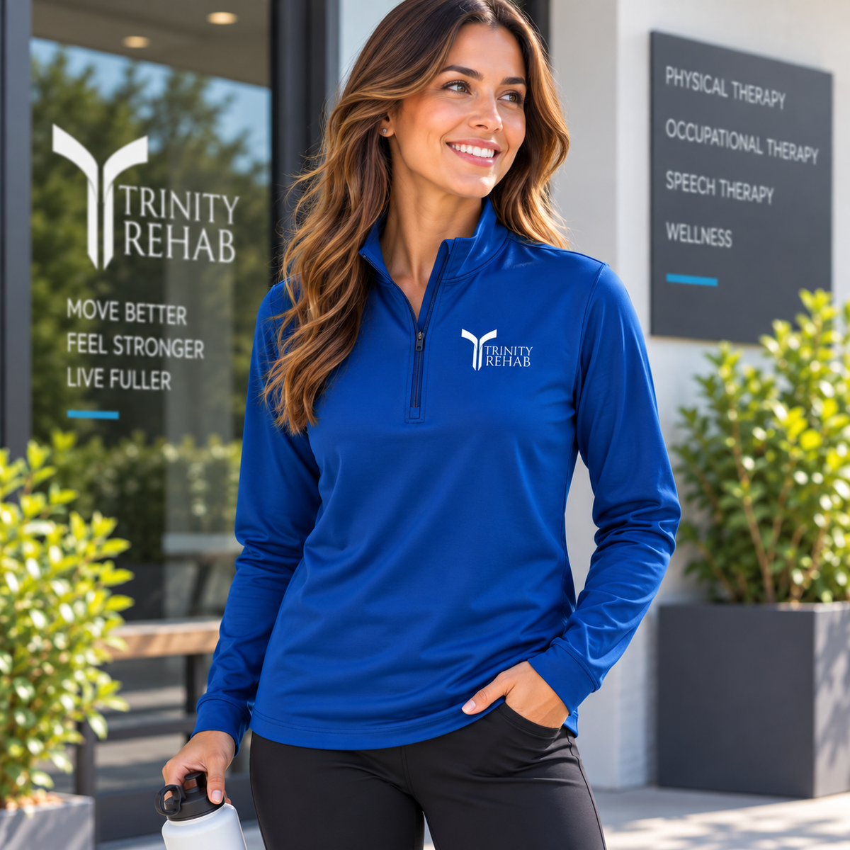 Women's 1/4‑Zip Sport-Wick Micropique Pullover