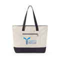 Canvas Zipper Tote Bag – Trinity Rehab Logo Beach & Work Carryall
