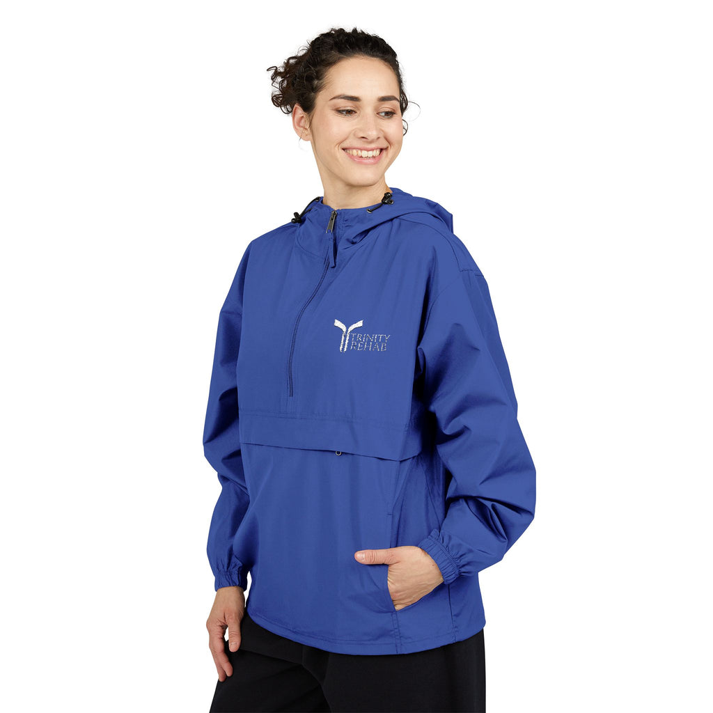 Packable Anorak Jacket – Lightweight Orange Windbreaker with Subtle Logo