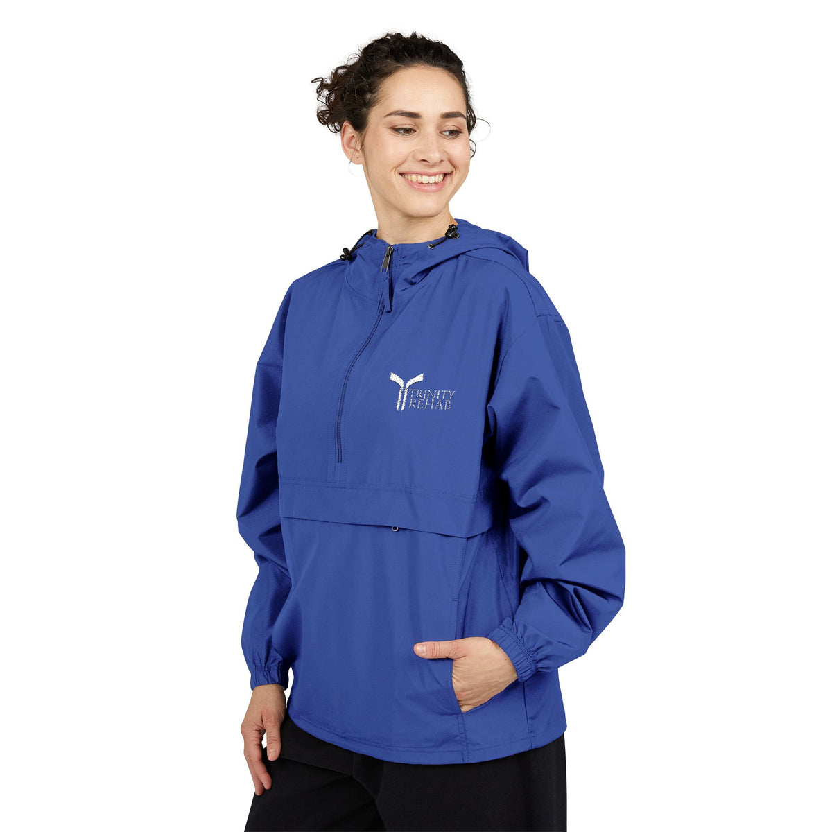 Packable Anorak Jacket – Lightweight Orange Windbreaker with Subtle Logo