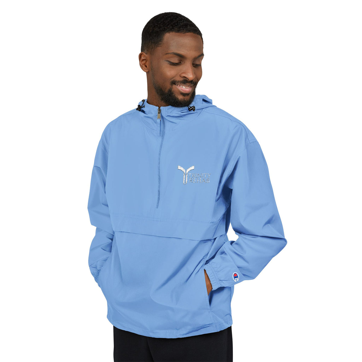 Packable Anorak Jacket – Lightweight Orange Windbreaker with Subtle Logo