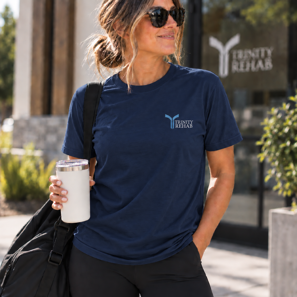 TEE — Trinity Retreat Logo Red Adult Staple Tee