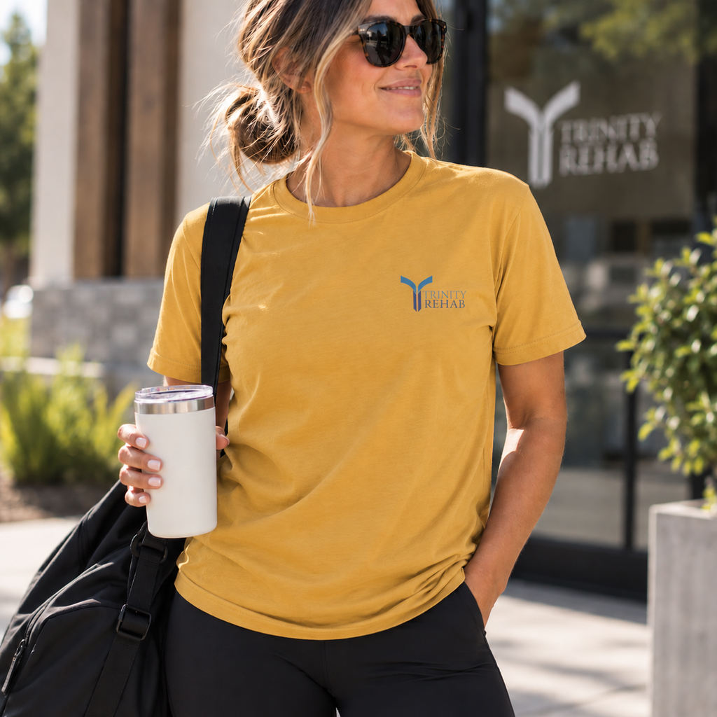TEE — Trinity Retreat Logo Red Adult Staple Tee