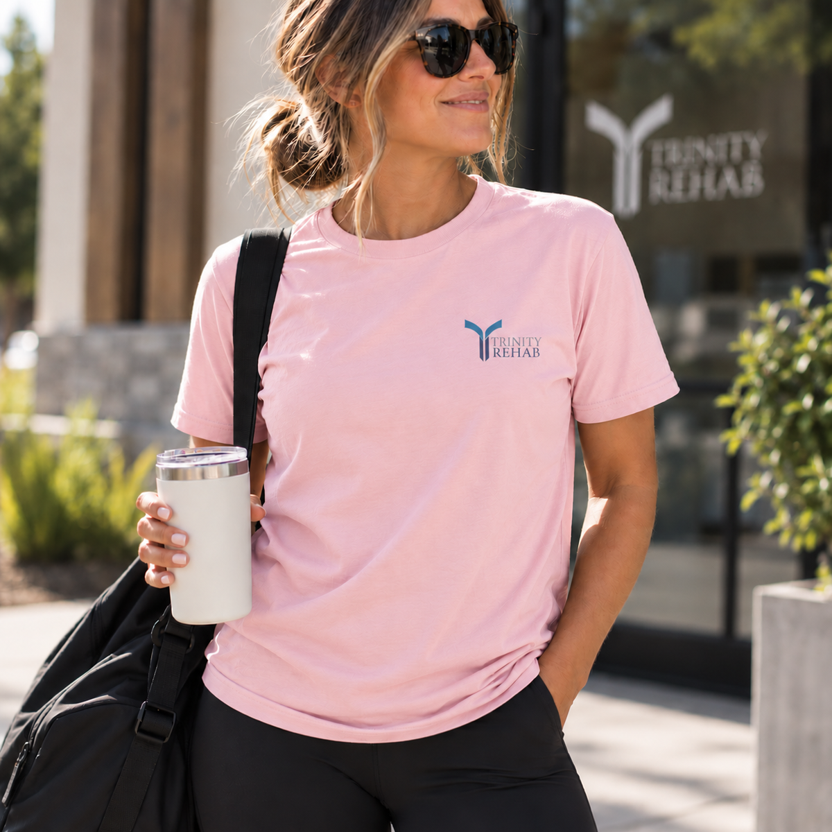 TEE — Trinity Retreat Logo Red Adult Staple Tee
